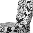 thumbnail image 3 of Designart "Black Horizontal Chevron " Upholstered Patterned Accent Chair and Arm Chair, 3 of 5