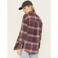 thumbnail image 4 of Cleo + Wolf Women's Plaid Print Oversized Long Sleeve Flannel Button Down Shirt - CLFA22W30-VLT   US, 4 of 4
