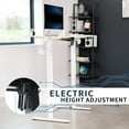 thumbnail image 2 of VIVO Electric 44" x 24" Sit Stand Desk Workstation, Light Wood Top, White Frame, 2 of 8