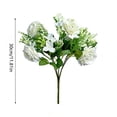 thumbnail image 3 of Artificial Peony Bouquet Silk Flowers Arrangement Vase Home Table Centerpiece Wedding Party Decor Elegant Floral Display Living Room Office Gift Romantic Bloom Decorative Accent, 3 of 9