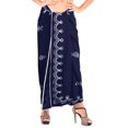 thumbnail image 4 of HAPPY BAY Women's Beach Bikini Wraps Sarong Swimwear Cover up Wrap Skirt Bathing suit Swimsuit Pareo for Women One Size Navy, Paisley, 4 of 4