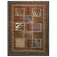 thumbnail image 1 of LA Rug 12-009 Black 5.3 x 7 ft. Rectangle Olympic Area Rug Zebra Leopard - Black, 1 of 1