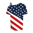 thumbnail image 4 of VerPetridure American Flag Shirts for Women 4th of July Tops USA Print T Shirt Casual Short Sleeve American Proud T-Shirt Tops, 4 of 5