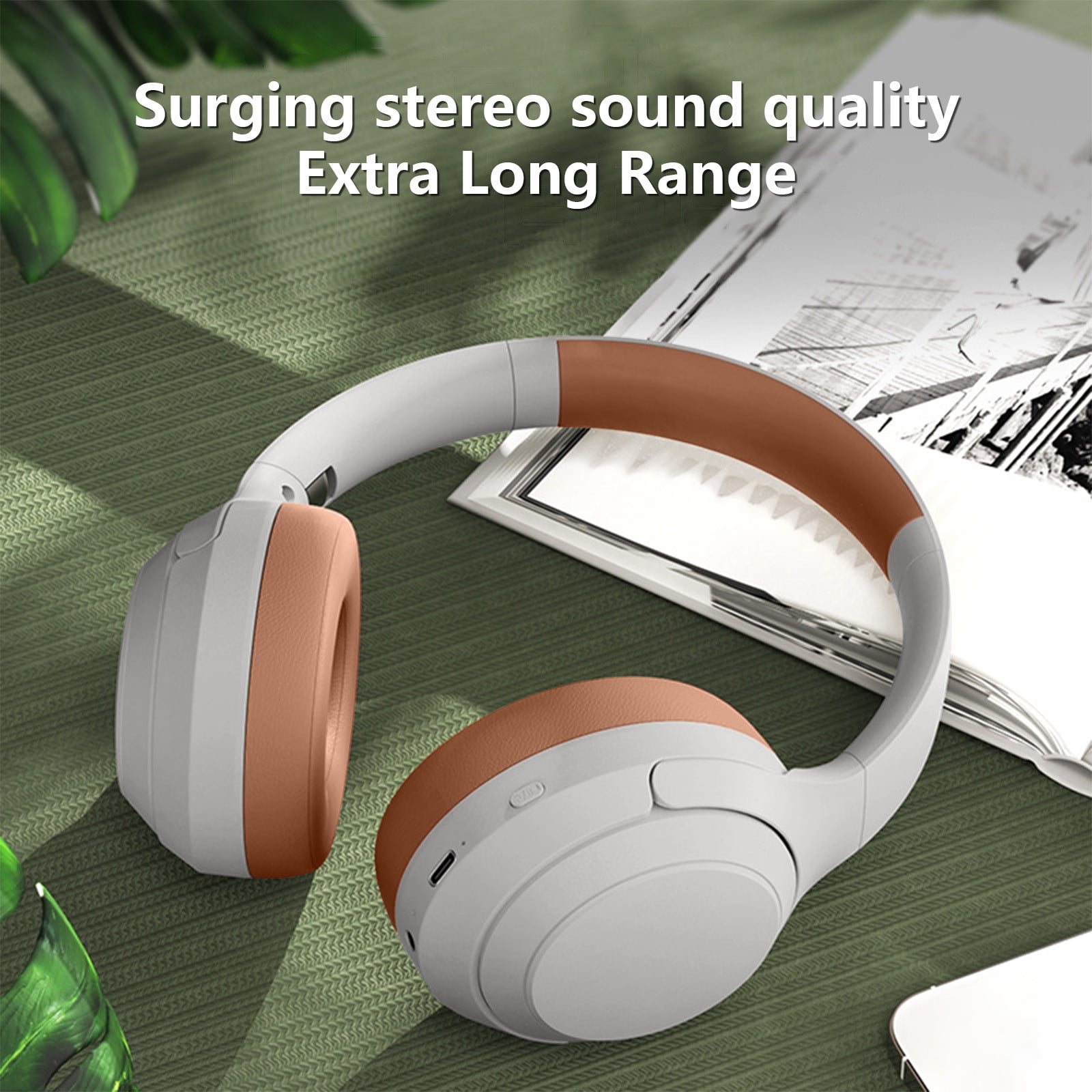 Cheap Dual Wireless Headphones for TV Watching with RF Transmitter, Bluetooth Over-On Ear TV Headphones Wireless for Seniors, No Lip-Sync Delay, Plug & Play. Set of 1
