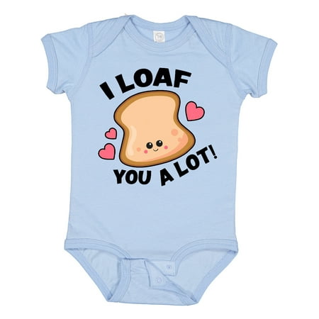 

Inktastic I Loaf You a Lot with Cute Bread Clip Art Gift Baby Boy or Baby Girl Bodysuit