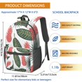 thumbnail image 2 of 17 Inch Lightweight Backpack,PVC Waterproof Oxford Fabric, Ergonomically Designed, with Large Capacity, Exotic Jungle Aesthetic, 2 of 5