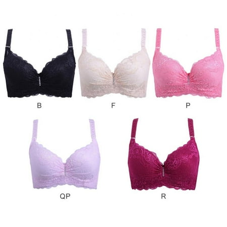 

Xmarks Push up Bra Plus Size Women Back Smoothing - Adjustable Oversized Gathered Thin Padded Soft Seamless Underwire T-Shirt Bras(5-Packs)