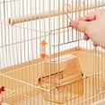 thumbnail image 5 of Renwick 39"H Metal Bird Cage Large Roof Top Huge House for Small Birds, Almond, 5 of 11
