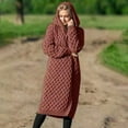 thumbnail image 2 of Lindreshi Sweaters for Women Trendy Women Fashion Casual Warm Hoodie Solid Coat Long Outerwear Sweater Knit Cardigan, 2 of 4