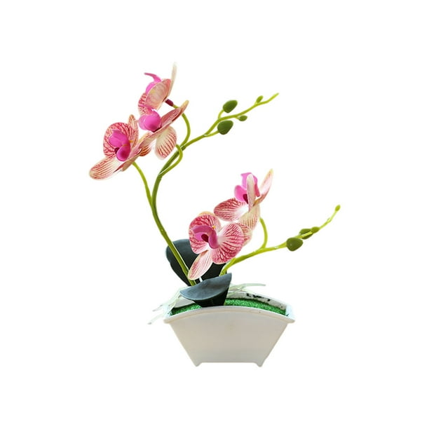 VONKY Artificial Orchid Bonsai Fake Flowers Simulated Potted Plants