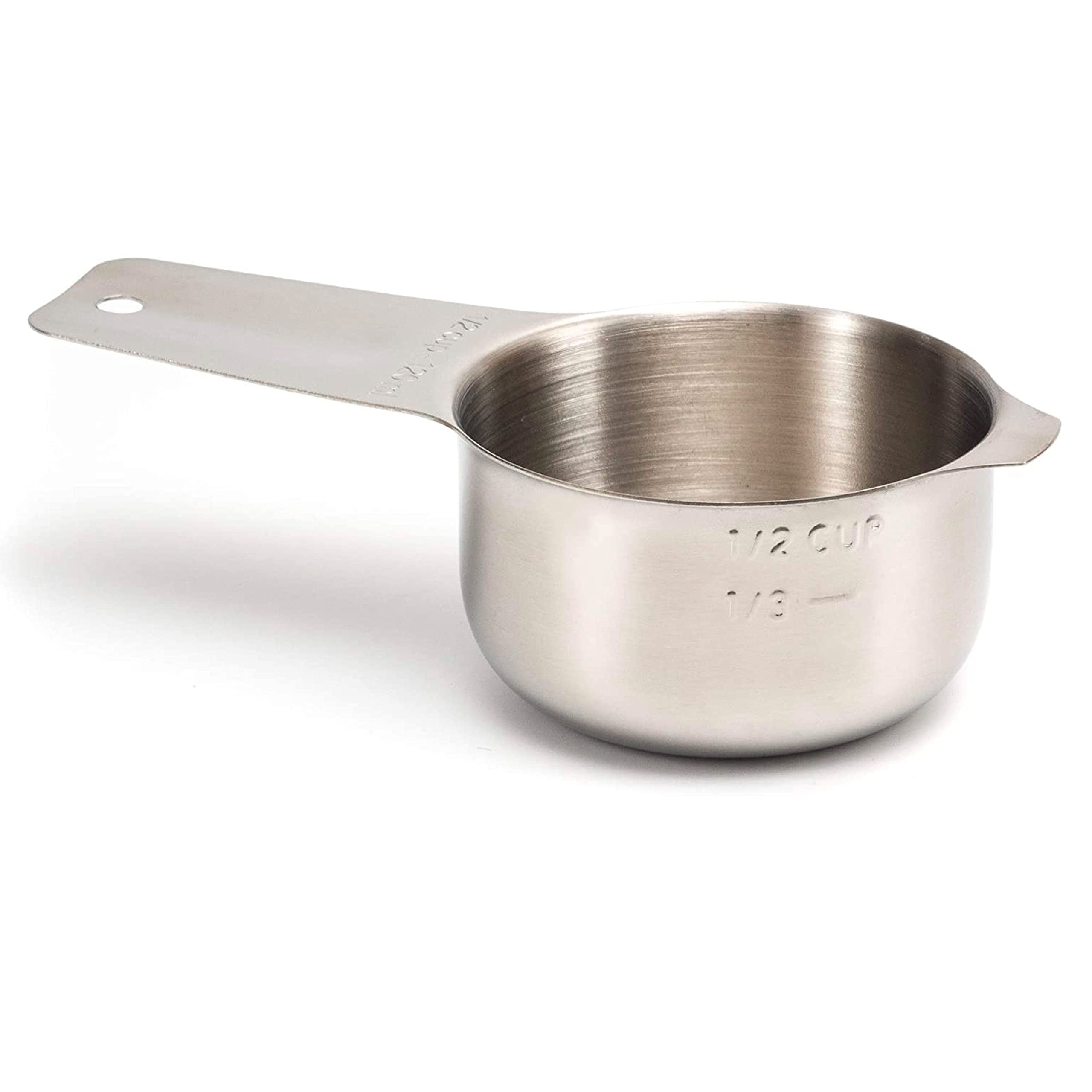 Hubert Measuring Cup Set with Heavy Wire Handles Stainless Steel