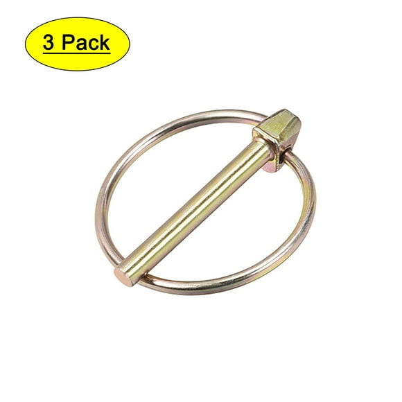 Unique Bargains Linch Pin with Ring 4.5mm x 38mm Trailer Pins Assortment Kit for Boat Kayak Canoe Trailer Trolley Horsebox 3Pcs