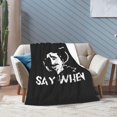 thumbnail image 6 of Say When Tombstone Fleece Blanket, Very Soft Microfiber Flannel Blanket for Couch Warm and Cozy for All Seasons, Black, 6 of 6
