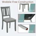 thumbnail image 6 of Dining Chairs Set of 4, Upholstered Kitchen Dining Room Chairs with High Backrest & Padded Seat, Accent Side Chairs in Linen Fabric, Modern Armless Kitchen Chairs for Living Room, Dining Room, Grey, 6 of 8