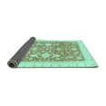 thumbnail image 2 of Ahgly Company Indoor Rectangle Oriental Turquoise Blue Traditional Area Rugs, 5' x 7', 2 of 4
