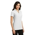 thumbnail image 4 of Port Authority Ladies Silk Touch Y Neck Polo-XL (White), 4 of 6