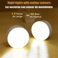 thumbnail image 2 of Luces LED inteligentes con Sensor de cuerpo humano, iluminación automática de emergencia, carga USB, succión magnética inalámbrica, luces LED para gabinete, 2 of 5