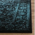 thumbnail image 4 of SAFAVIEH Adirondack Wyatt Traditional Distressed Area Rug, Black/Teal, 8' x 8' Square, 4 of 11