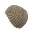 thumbnail image 3 of SnugZero Over-the-Ear Kufi Beanie Checkered Knit Adult, Beige, 3 of 5