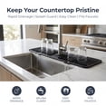 thumbnail image 2 of Unique Bargains Faucet Mat for Kitchen Sink Splash Guard Sink Area Mat Black, 2 of 7