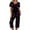 Black, variant on Kixjoy Valentines Sets for Women Sweat Capris and Shirts Short Sleeve Casual Fall Tracksuits Valentines Plus Size Loose Fit Womens Sweatsuit with Pockets, Black S