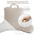 thumbnail image 4 of Nestlé Almohada de Lectura para Niños y Adolescentes, Pequeña con Respaldo Brazos, Descanso Cama Memory Foam Triturada, Lino., 4 of 6