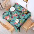 thumbnail image 2 of Doberman Dog Pattern with Pioneer Flower Square Tablecloth,Waterproof Square Table Cover,Wipeable Spillproof Washable Table Cover for Home Kitchen Party Decor 42"X42"(107x107cm), 2 of 6