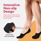 thumbnail image 5 of Calcetines No Show Eedor Invisible Liner para mujer, 3 pares, negros de 8 a 10, 5 of 8