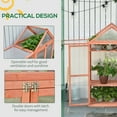 thumbnail image 4 of Outsunny 32" x 19" x 54" Garden Wood Cold Frame Greenhouse Flower Planter with Adjustable Shelves, Double Doors, Orange, 4 of 9