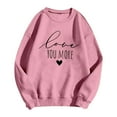 thumbnail image 4 of Couple Sweatshirts Womens Sweatshirt Husband and Wife Lightweight Pullover Tops Crew Neck Sweatshirt for Mens Unisex Long Sleeve Heart Print Holiday Sweatshirts for Women, 4 of 4