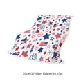 thumbnail image 3 of Yhmxh 4th of July Patriotic Throw Blanket, Independence Day American Flag Decorative Sofa Blanket Red and Blue Stars Design Soft Warm Blanket for Memorial, Labor Day, Bed, Living Room Decor, 3 of 6