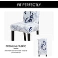 thumbnail image 5 of Zhuge Dining Chair Cover for Dining Room Set of 6 Grey Stretch Removable Washable Kitchen Parsons Chair Covers 6 Pack, Flower Pattern C, 5 of 5