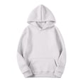 thumbnail image 2 of Dagegui Rhinestone Long Sleeve Hoodies for Women Fleece Lined Hooded Sweatshirt Streetwear Casual Pullover Tops with Pocket White XXL, 2 of 5
