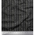 thumbnail image 1 of Soimoi Gray Georgette Viscose Fabric Buds & Leaves Decor Fabric Printed Yard 42 Inch Wide, 1 of 3