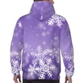 thumbnail image 7 of Pofeuu Snowflakes Print Mens Casual Hooded Collar Drawstring Hoodies Pullover Sweatshirts Casual Long Sleeve Shirts-Small, 7 of 7