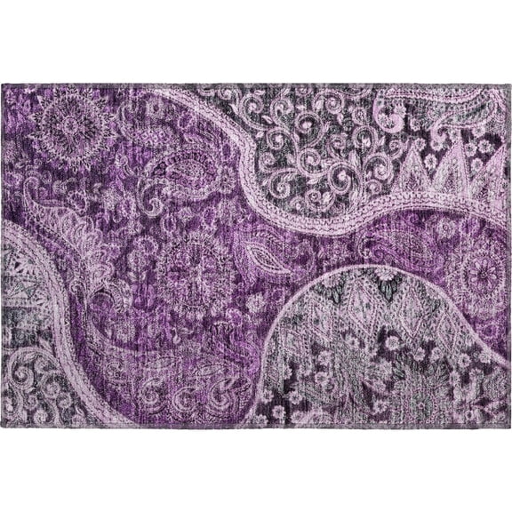 Dalyn Rugs Premium Machine Washable Mayfield AMF1078 Purple 1'8" x 2'6" Rug