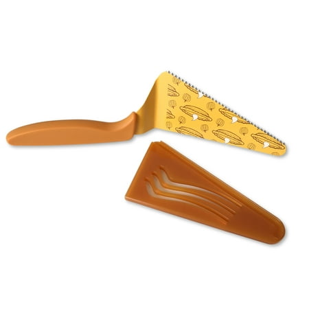 Kuhn Rikon Slice & Serve Pie Wedge Server With Cover Pumpkin
