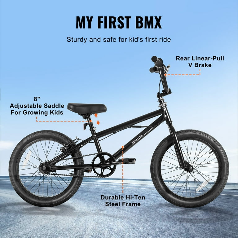 KFFKFF BMX Bicycle, Freestyle Cycle with 18-Inch Wheels, BMX