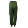 thumbnail image 5 of symoid Womens Casual Pants- Casual Solid Pants with Pocket Comfortable Tie Feet Full Length Pants Army Green XL, 5 of 5