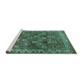 thumbnail image 2 of Ahgly Company Machine Washable Indoor Square Persian Turquoise Blue Traditional Area Rugs, 7' Square, 2 of 4
