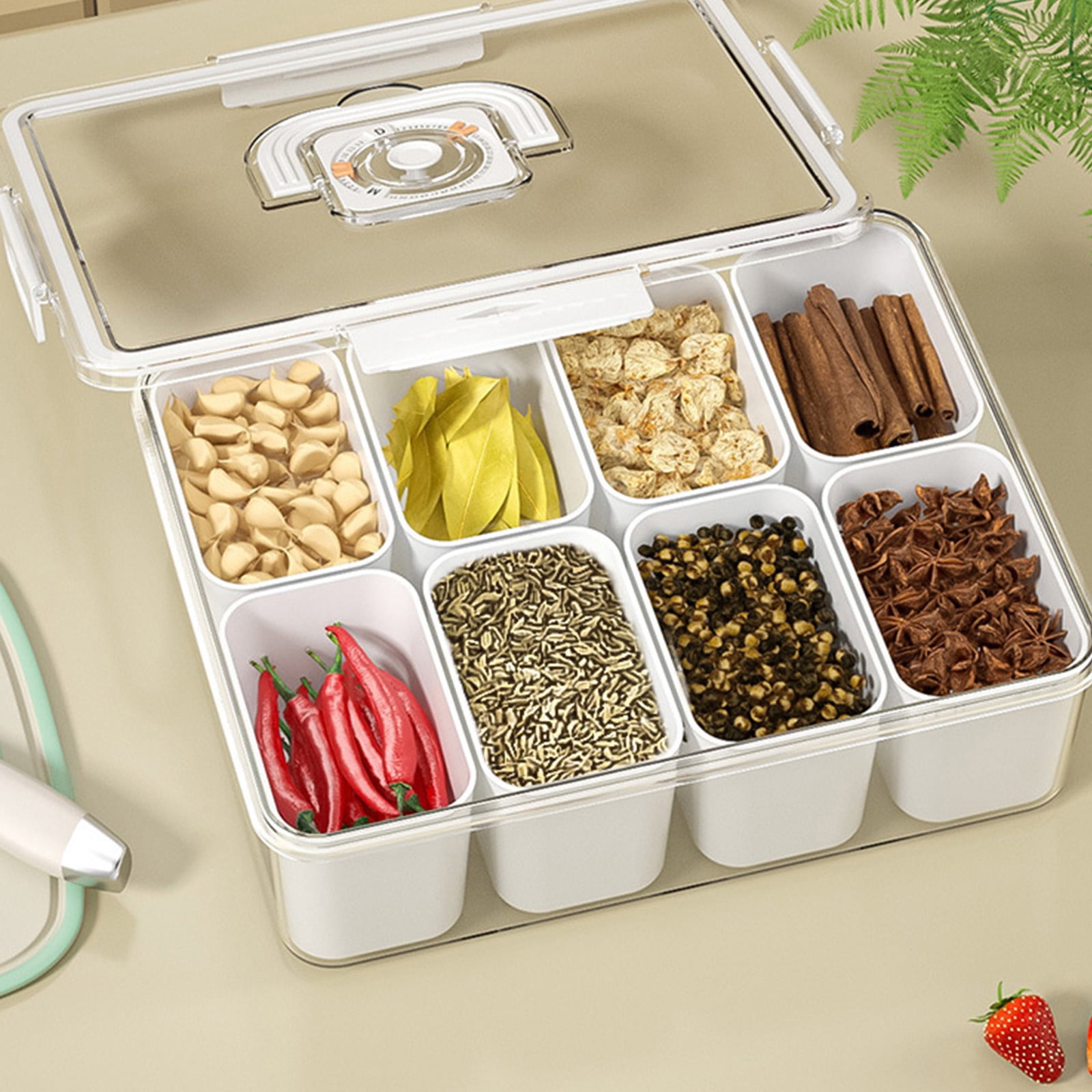 JMKQLZ Kitchen Plastic Food Storage Container with Airtight Lids Reusable & Leftover Leak Proof Food Lunch Boxes for Home School Office Use,12.59x9.84x3.7 in