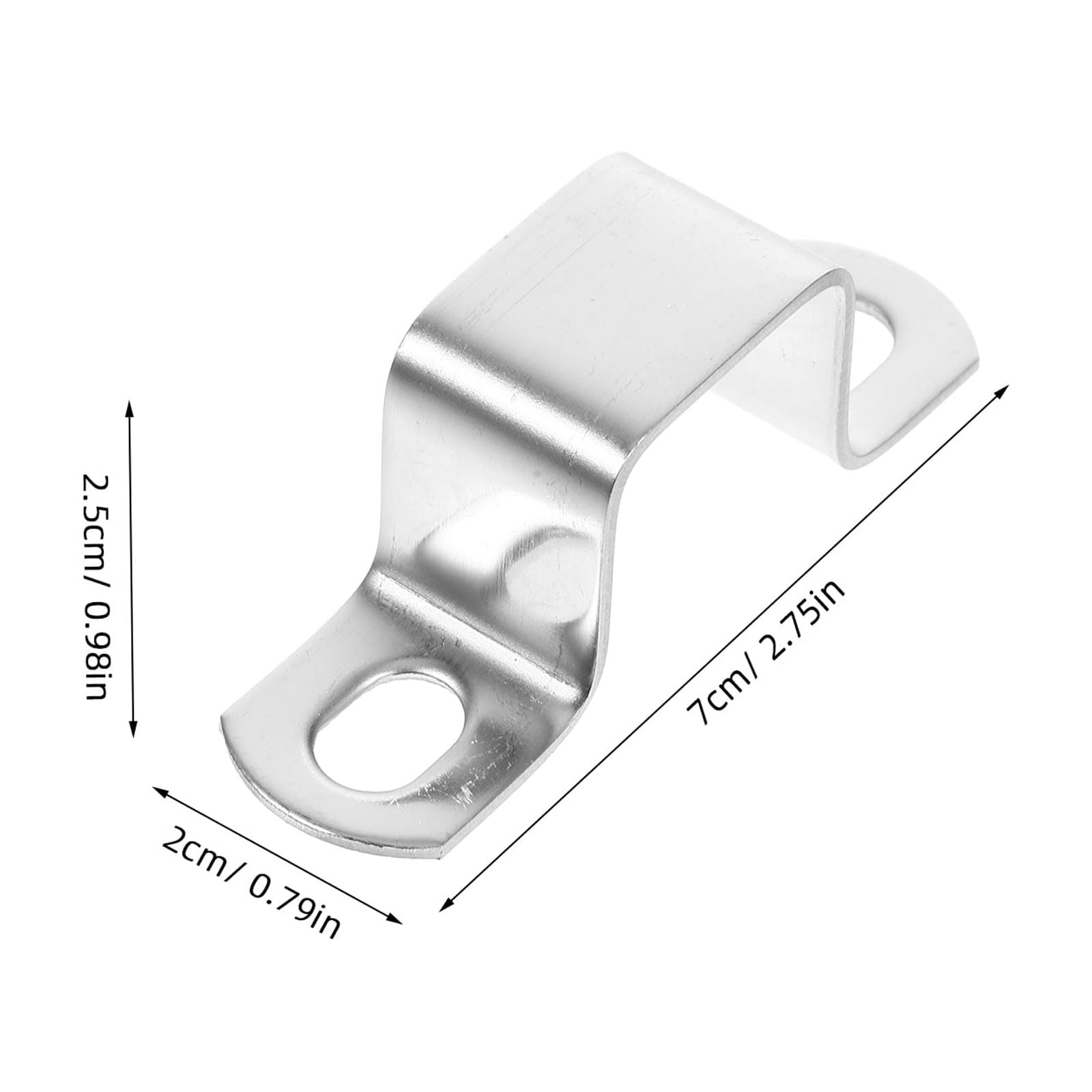 Raindrops 20Pcs Stainless Steel U-Shaped Pipe Strap Clamps Brackets for Plumbing and Securing Pipes