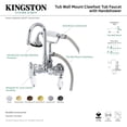 thumbnail image 4 of Kingston Brass AE9T0 Aqua Vintage Wall Mount Clawfoot Tub Faucet, Matte Black, 4 of 5