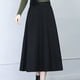 thumbnail image 3 of Gibobby Plisado Mini Falda De Las de línea A con cintura alta elástica Vintage de invierno para mujer(Negro, L), 3 of 5