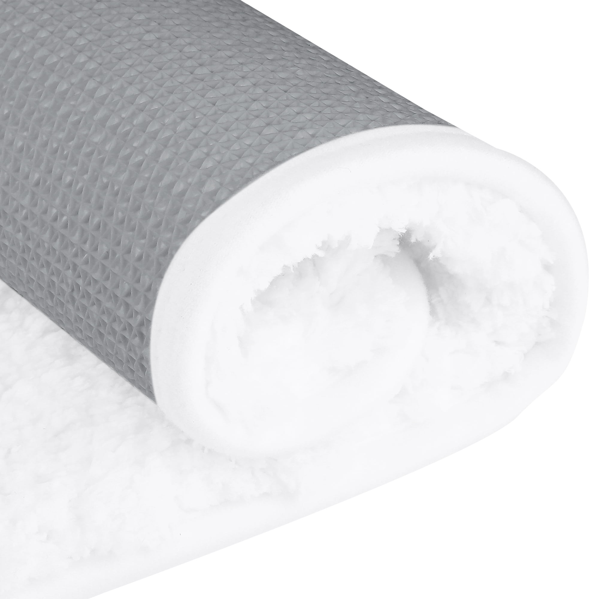 Unique Bargains 2 Pcs Non-Slip Soft Quick Dry Bath Rugs White/Light Green 16" x 24"