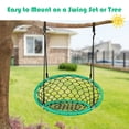 thumbnail image 3 of Costway Spider Web Chair Swing w/ Adjustable Hanging Ropes Kids Play Equipment Green, 3 of 11