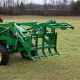 thumbnail image 2 of Titan Attachments 48” Light-Duty Single Cylinder Root Grapple Rake fits John Deere Tractors, Economy Series, 2 of 9