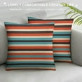 thumbnail image 3 of HENGT  Colorful Stripes Pillows Covers Abstract Red Black Grey Horizontal Lines Decorative Throw Pillow Cushion Cases Accent Pillow Covers for Sofa Bed Car Couch, 3 of 5