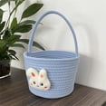 thumbnail image 5 of putnchl Easter Basket Bunny With ,Egg Hunting Easter Gift Bags For Kids Boys Girls, Cute Small Woven Gift Baskets Empty For Halloween Christmas Valentine's Day We, 5 of 5
