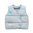 thumbnail image 3 of Esaierr Toddler Baby Down Puffer Vest for Boys Girls Printed Warm Down Waistcoats Newborn Winter Puffer Sleeveless Jacket 3M-4Y, 3 of 7